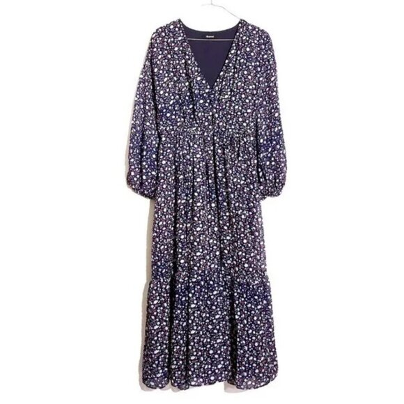 Madewell Harvest Vine Calico Floral Midi Dress Boho Peasant Cottagecore Sz Small - Picture 5 of 8